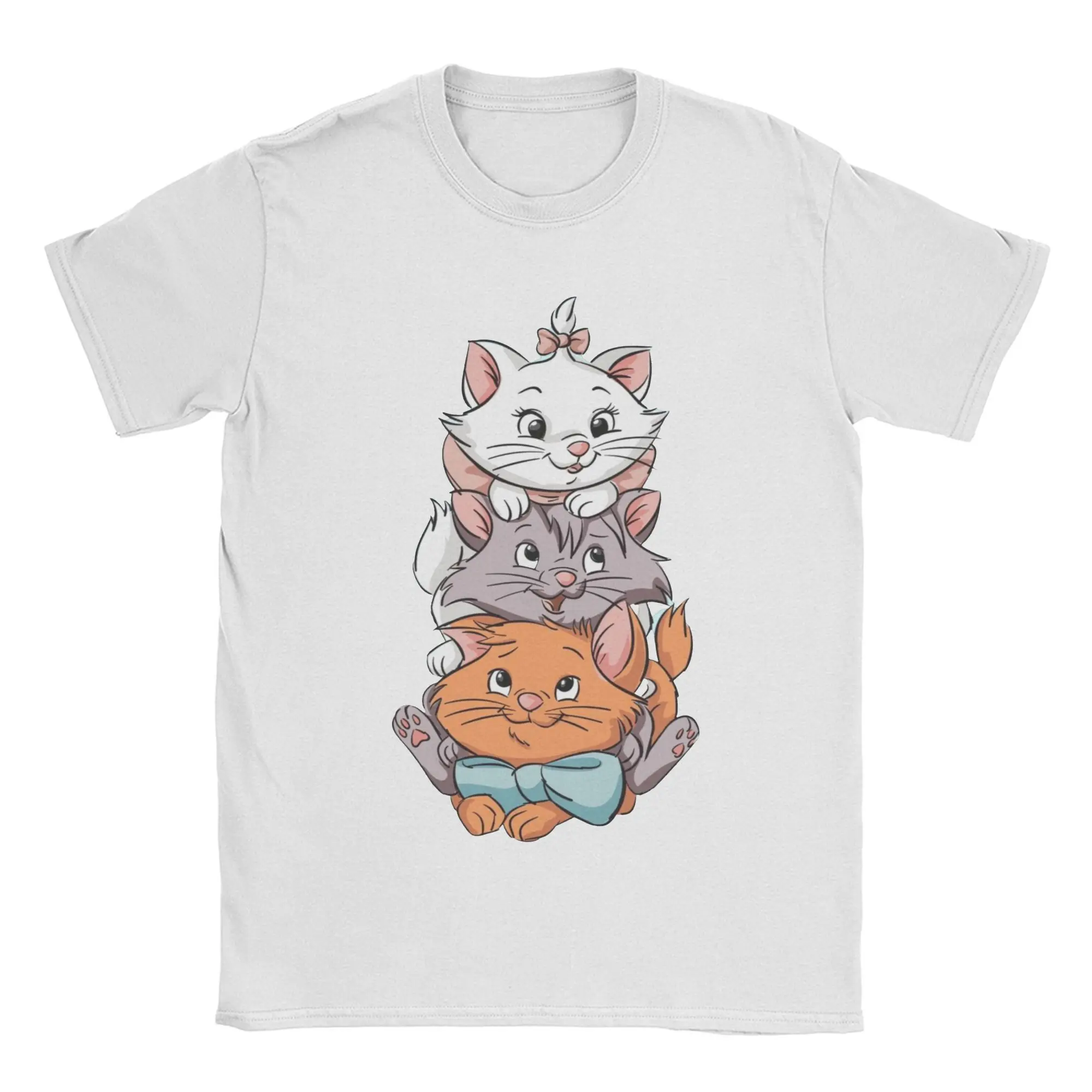 Aristocats Cats Marie Berlioz Toulouse T Shirts for Men Women Pure Cotton Vintage T-Shirts O Neck Tees Short Sleeve Clothing