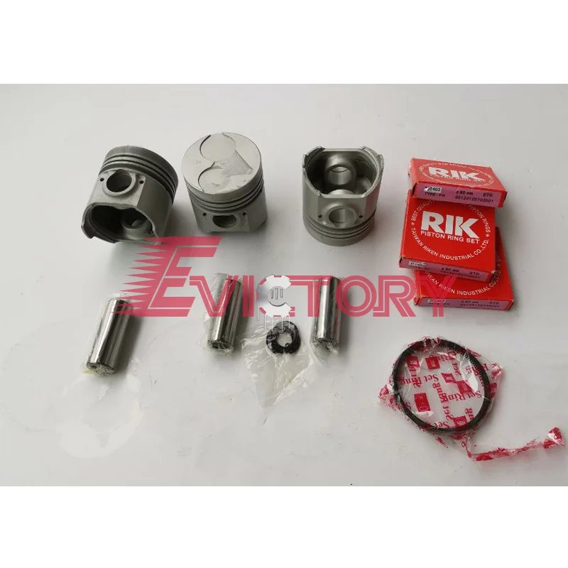 for kubota D1403 Cylinder Head Complete Rebuild Overhaul kit Piston Ring Liner All gaskets Bearings