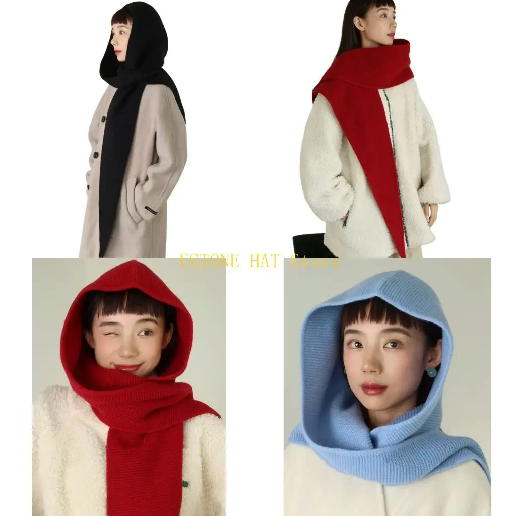 

49MF Женский шерстяной шарф, объемная треугольная шаль, зимняя мода, холодная погода