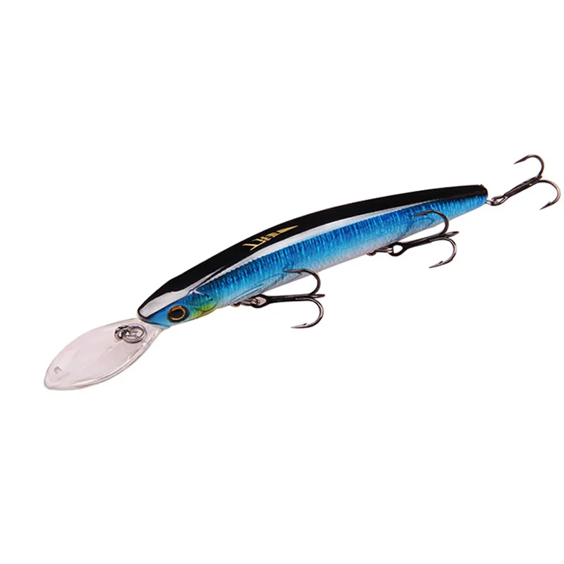 

LUTAC Minnow High Quality 95mm 9.5g 5Colors Floating 2.0m 3D Fish Eye Fishing Hook