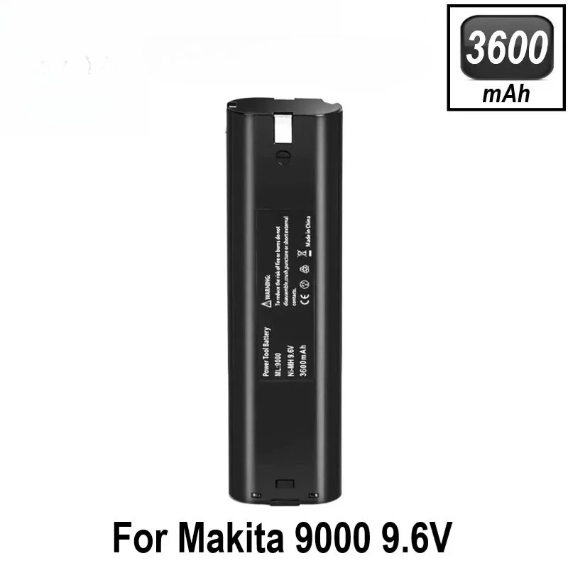 9.6V 3600mAh Ni-MH Rechargeable Replacement Battery for Makita Mak 6095D 9000 9001 9002 9033 9034 632007-4 9600 193890-9 5090D
