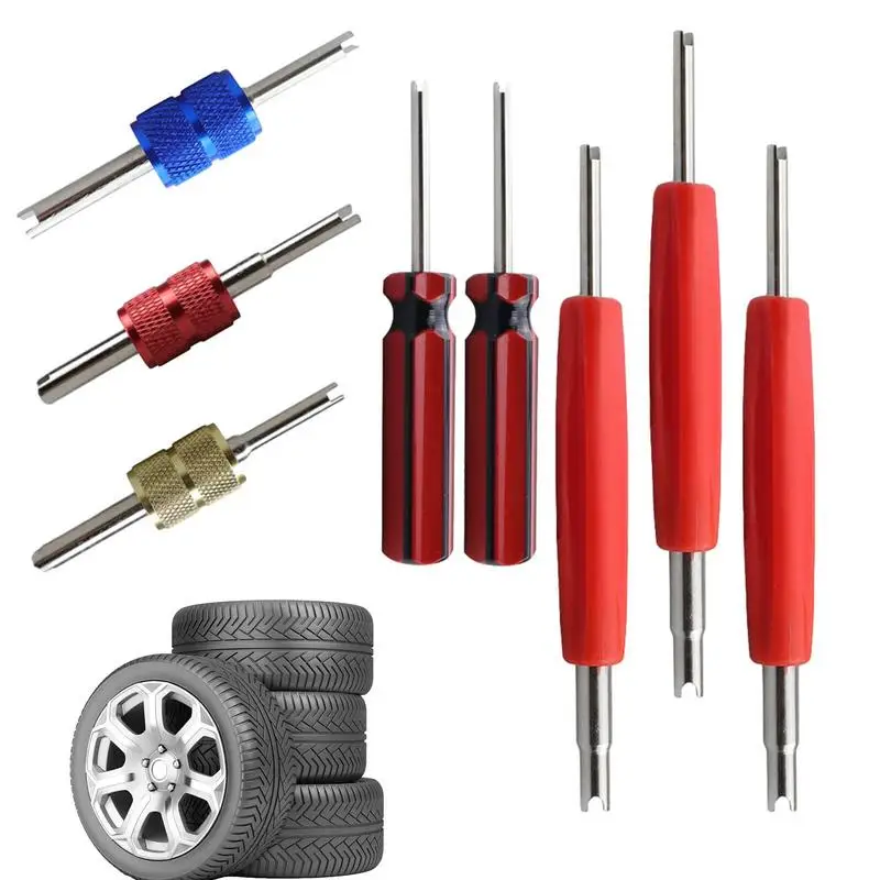 

Tire Valve Core Tool Valve Core Remover Valve Stem Remover Dual & Single Head Remover Installer Tools Valve Core Removal Tool
