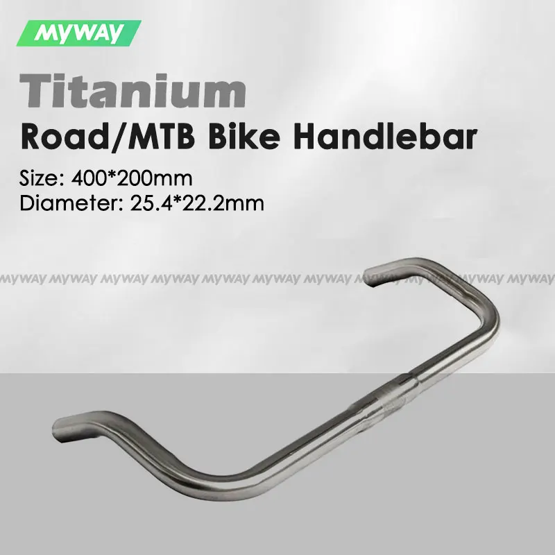 

Road Bike Handlebar 25.4mm 400mm Retro Bike TT Handlebar Titanium Alloy Single Speed Bike Track Bicycle Rest Handle Bar Parts