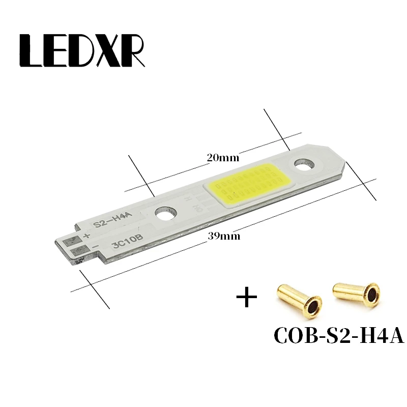 Fuente de luz LED para coche y motocicleta, 10 Uds., CSP, COB, S2, H1, S2, H4, S2, H7, luz blanca, 6000-6500K, 9,0-9,5 V, 1200mA