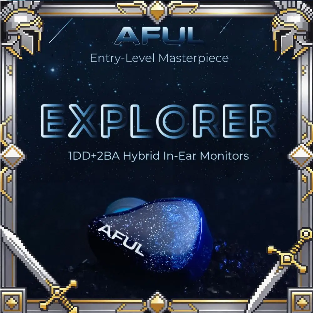 AFUL Explorer イヤホン E3 1DD+2BA ハイブリッド インイヤーモニター 有線オーディオファイルイヤホン ハイブリッドドライバー スポーツ HiFi ヘッドホン ギフト