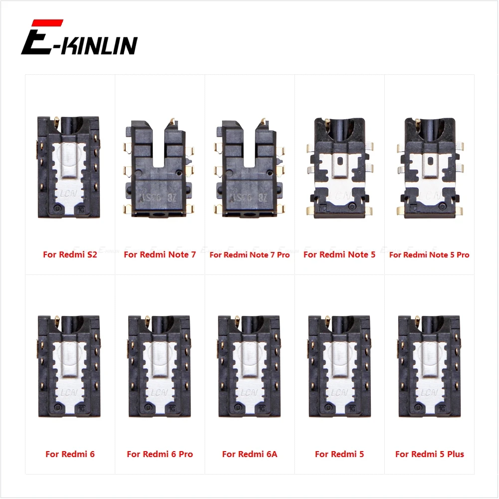 Headphone Jack Port Connector Ear Earphone Audio Flex For XiaoMi Redmi S2 Note 7 6 6A 5 Pro Plus Parts