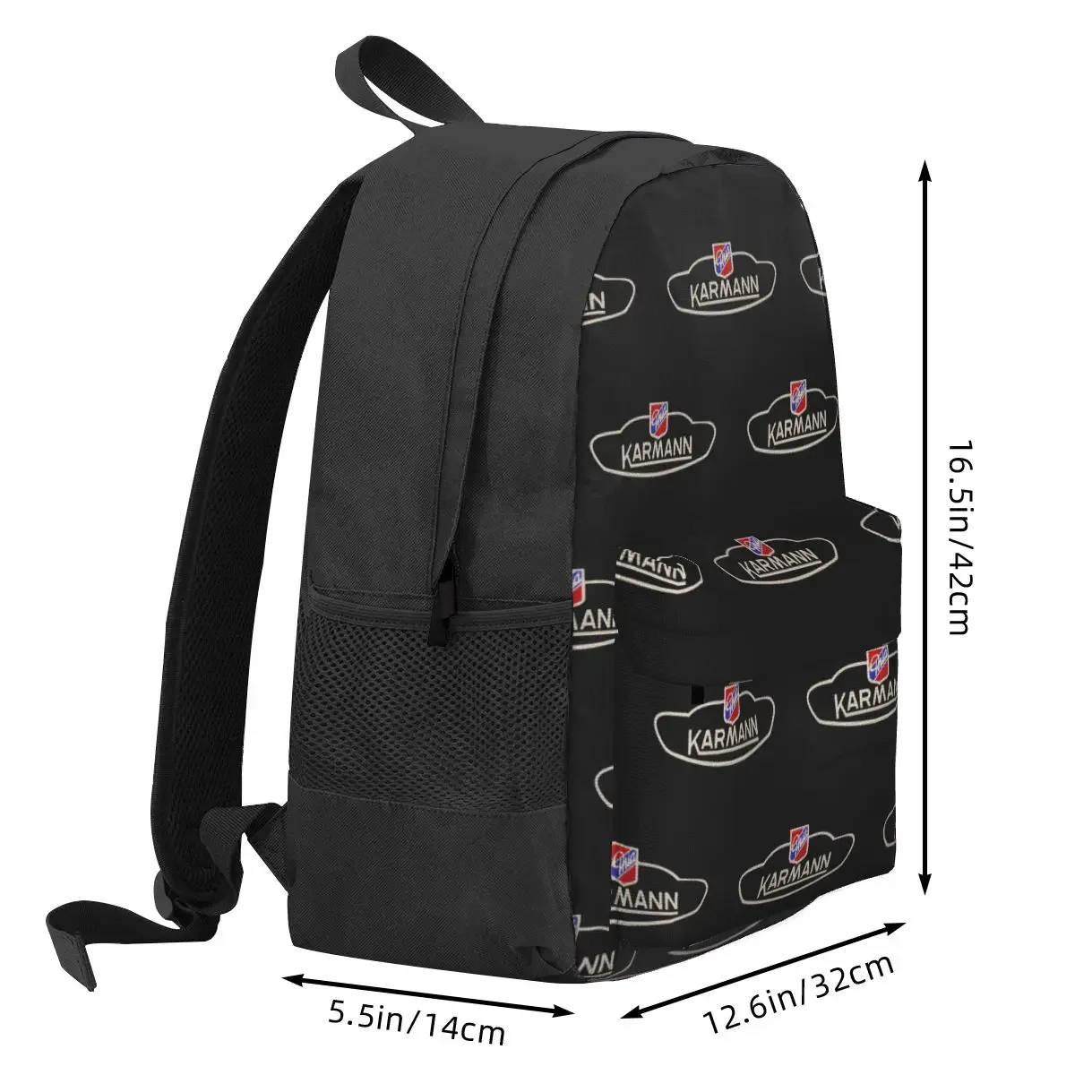 Karmann Ghia Emblem Backpack Hot Sale Daypack Large Capacity Boys Girls BookBag School Bag Shoulder Bags for Men Women