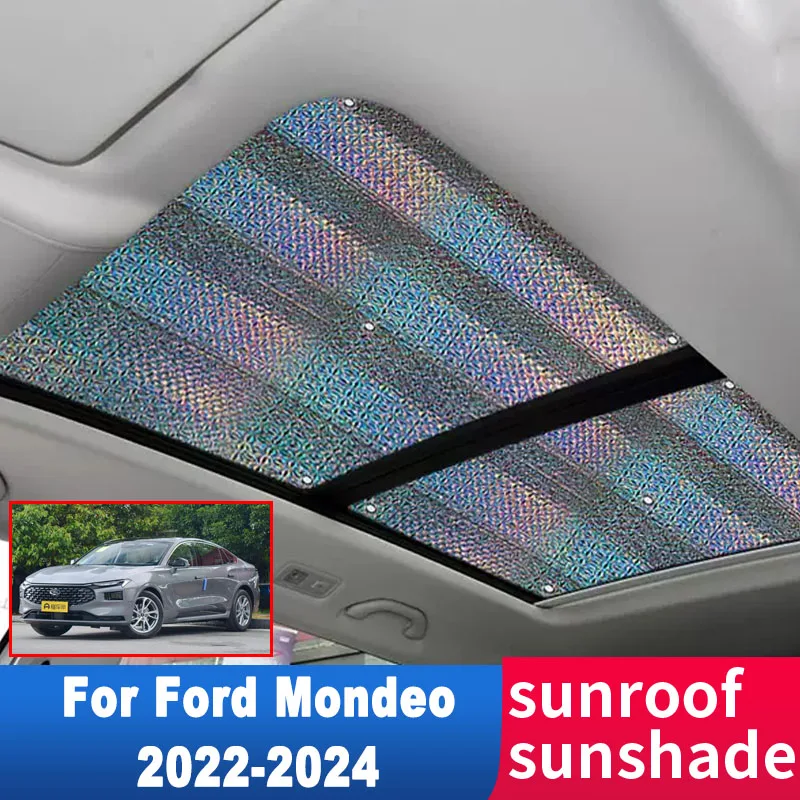 

2x Car Sunroof Sunshade for Ford Mondeo MK5 5 2024 2023 2022 Auto Accessories Roof Sunscreen Heat Insulation Anti-UV Windscreen