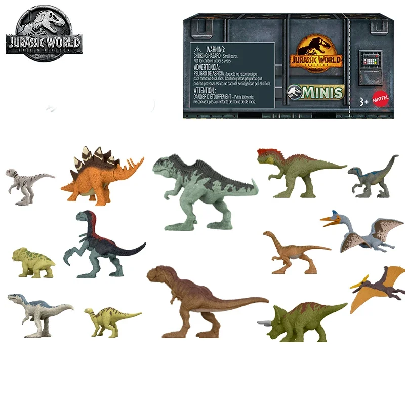 Original Jurassic World Mattel Domination Dinosaurs Toy Thermidor Tyrannosaurus Raptor Model Action Figure Toys for Children Set