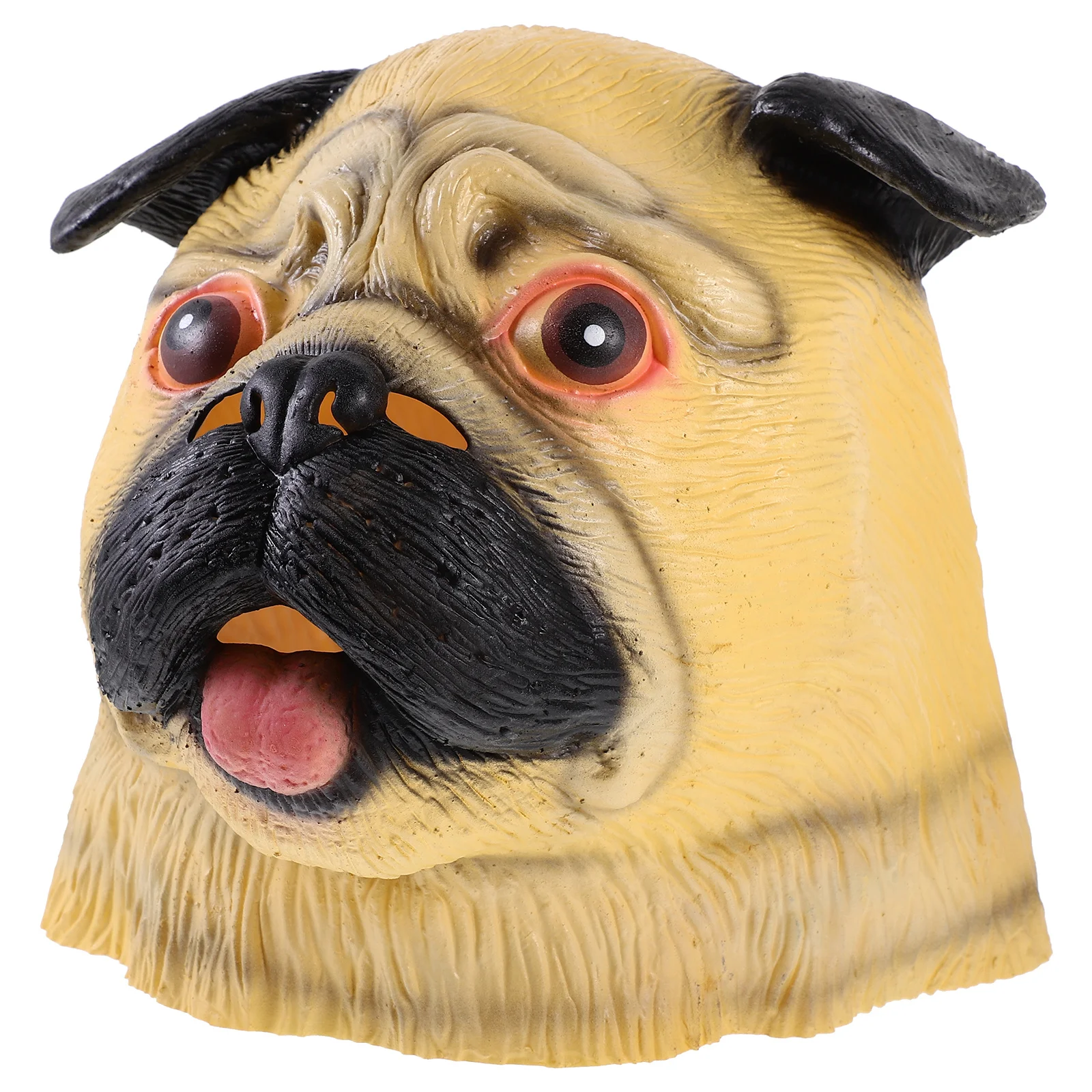 หน้ากากสุนัขยางธรรมชาติเป็นมิตรกับสิ่งแวดล้อม ดีไซน์ 3 มิติสมจริง ระบายอากาศได้ดี สำหรับงานปาร์ตี้ฮาโลวีนและงานแฟนซี