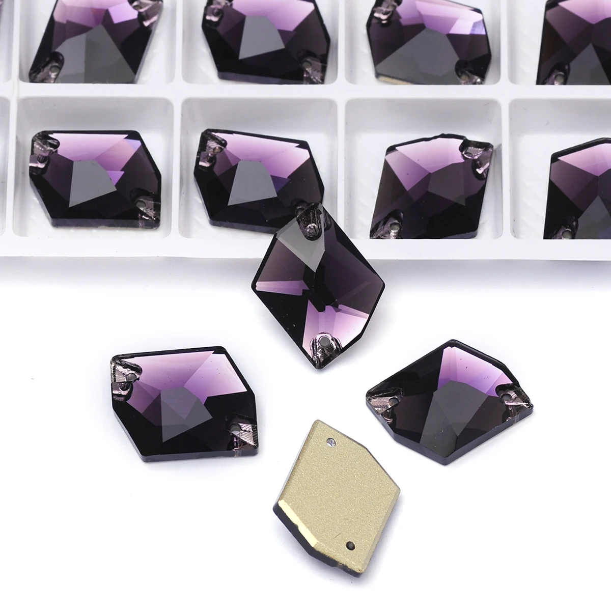 Pubrilex Cosmic Aufnähbare Strasssteine Großhandel Glas Kristall Flache Rückseite Strasssteine zum Nähen für Handarbeiten, Kleidung, Fitnessanzüge, Kleider – Detail 8