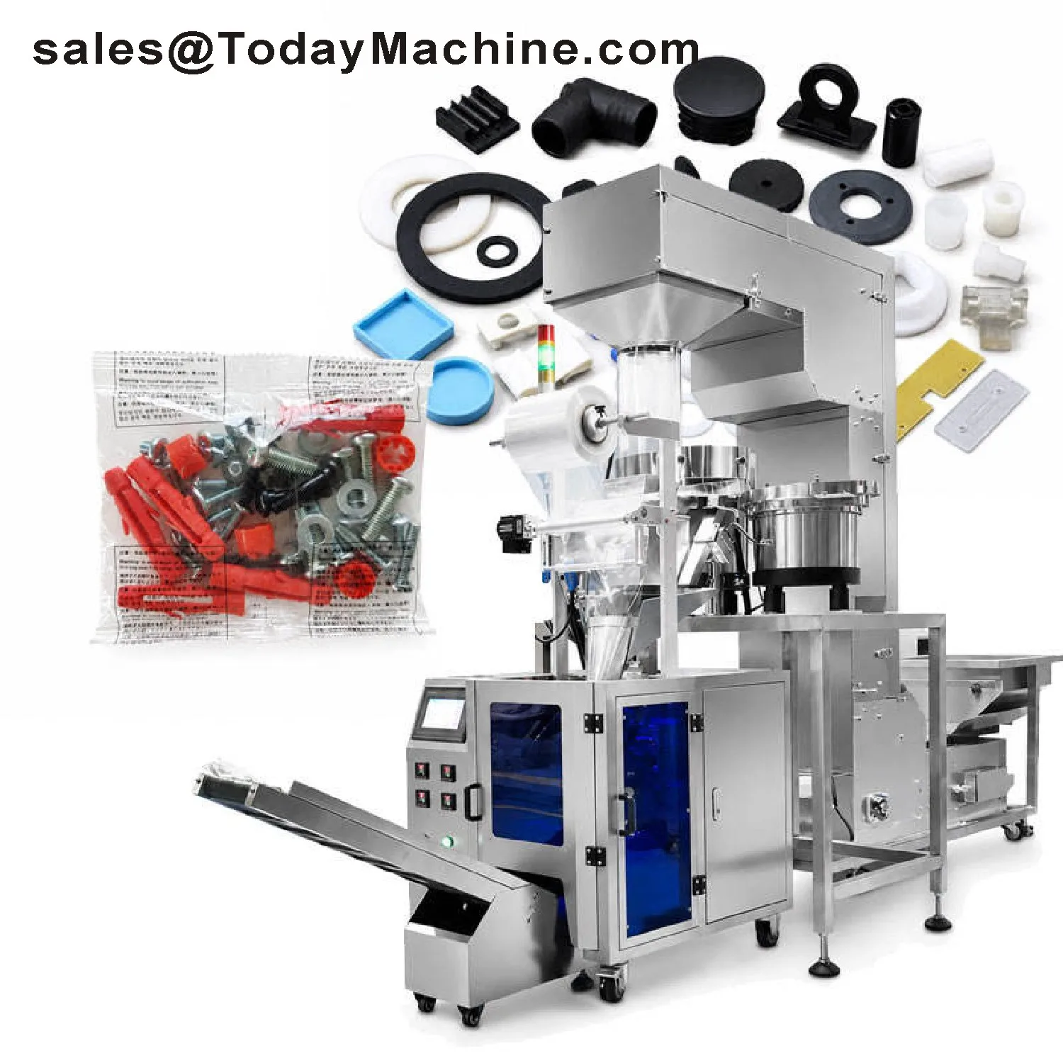 Vibratory Bowl Feeding Hardware Screw Furniture Part Packaging Machine nut Bolt Counting bag Packing Machine