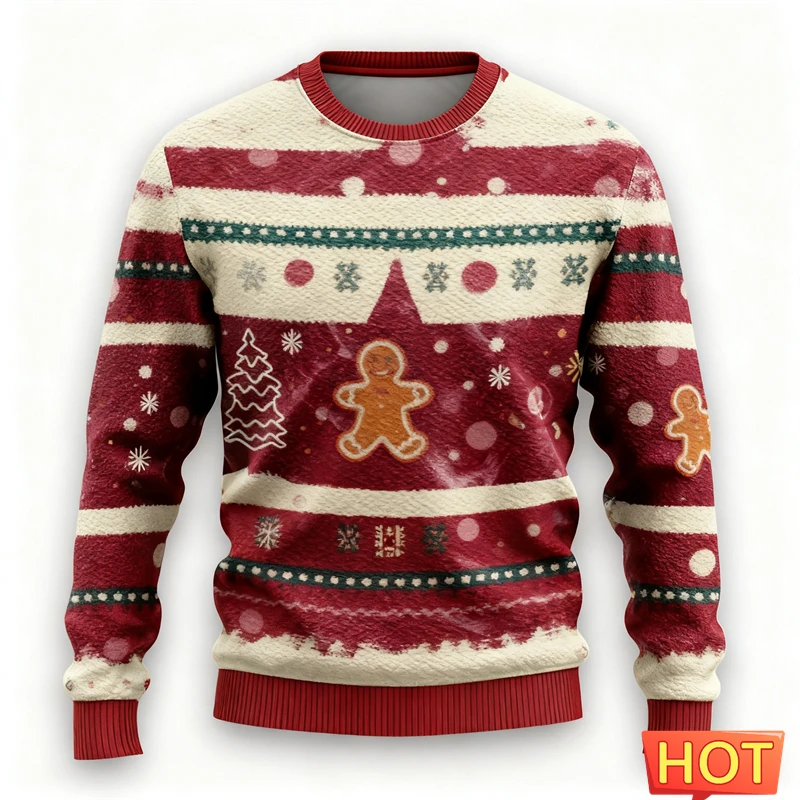 موضة النبيذ الأحمر الزجاج نمط القبيح عيد الميلاد سترة الرجال ملابس حريمي الهيب هوب حفلة الرجال بلوزات الذكور البلوفرات رياضية