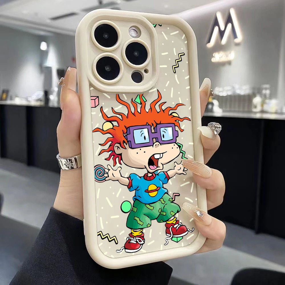 Funny Cartoon R-Rugrats Phone Case for IPhone 16 15 14 13 12 11 Pro Max Mini XR XS X 7 8 6 6s Plus Soft TPU Back Cover