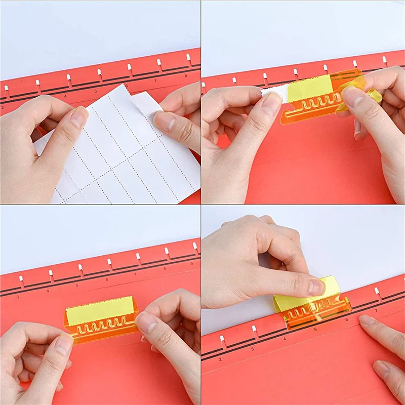 L52A-240 Pcs 2 인치 교수형 폴더 탭 및 교수형 파일의 빠른 식별을위한 120 그리드 삽입 교수형 파일 삽입