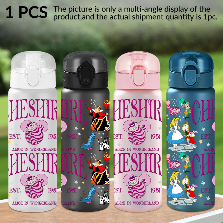 

1Pc Disney Alice Queen pattern 26oz plastic water bottle outdoor sports water cup birthday/homecoming gift