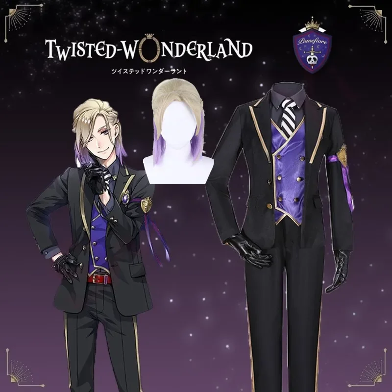 Disfraz de Anime Twisted Wonderland Vil Schoenheit para adultos, Cosplay de Blancanieves, peluca, traje de fiesta de Carnaval de Halloween