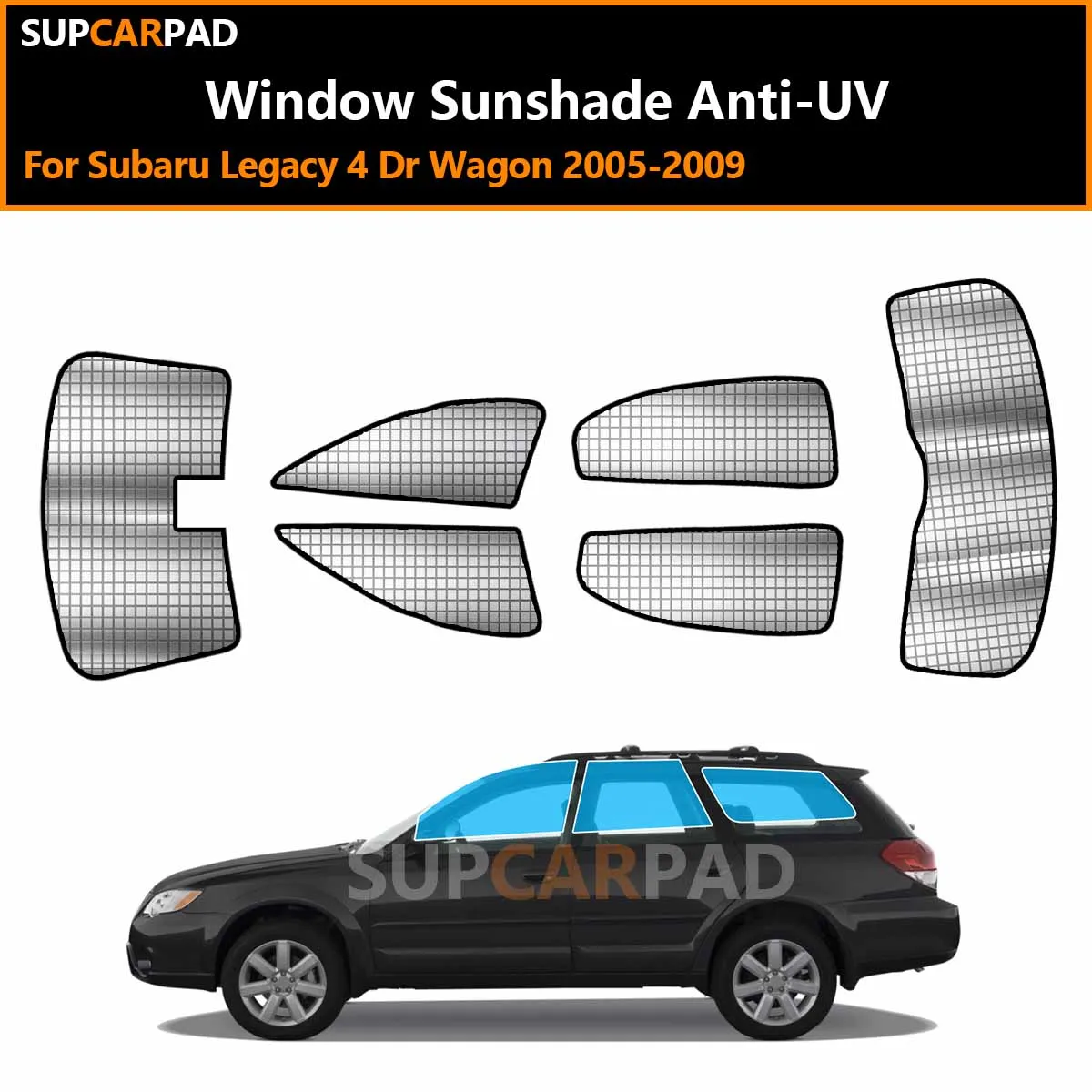 

For Subaru Legacy 4 Dr Wagon 2005-2009 Custom Car Window Sunshade Anti-UV Car Sun Window Visors Sunshade Covers Accessories