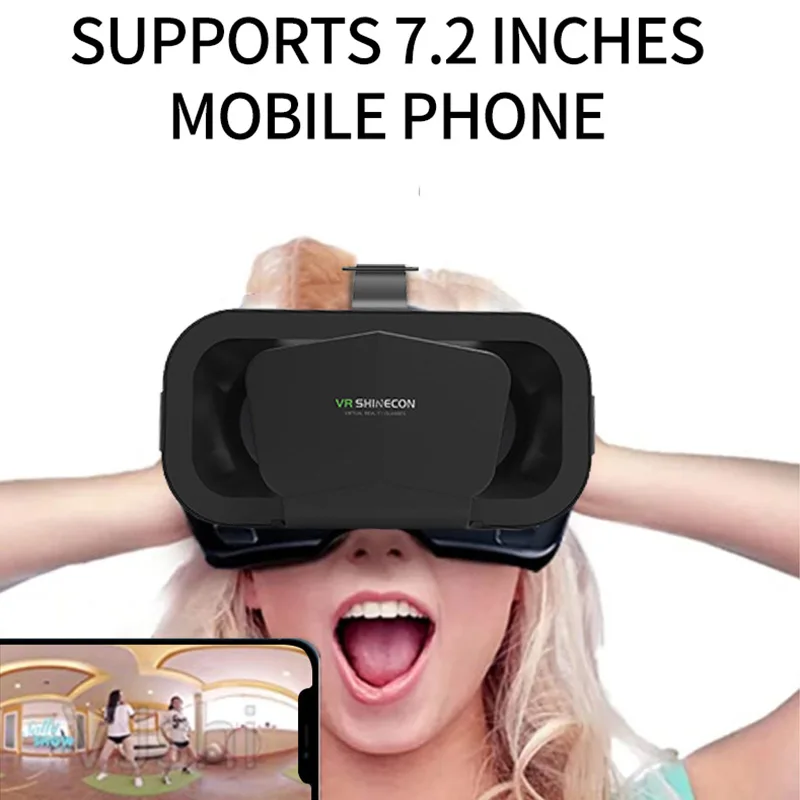 الأصلي G10 IMAX شاشة عملاقة VR نظارات ثلاثية الأبعاد صندوق الواقع الافتراضي جوجل كرتون خوذة ل 4.7-7 "الهاتف الذكي مطابقة عصا التحكم
