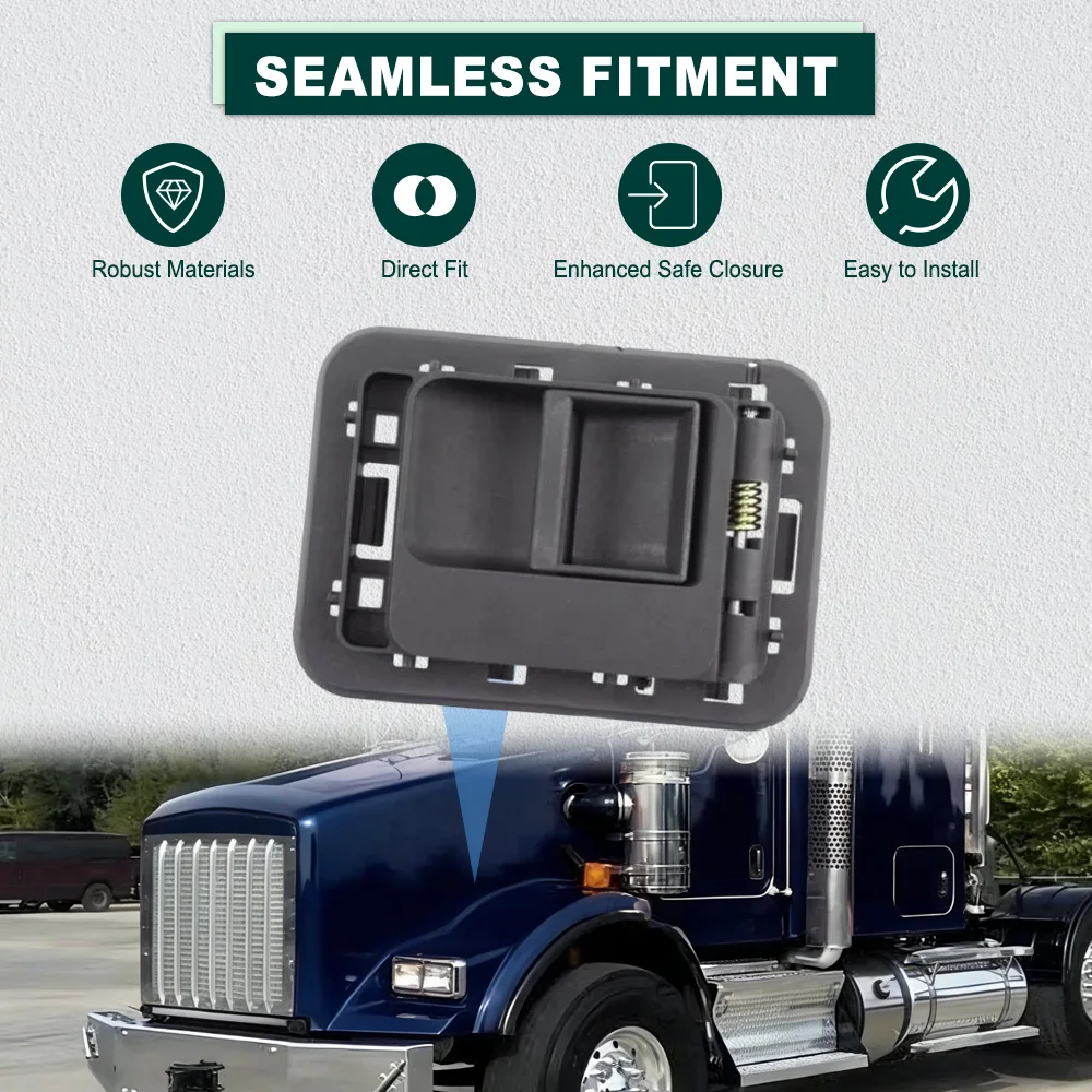 

For Kenworth T300 T400 T450 T600 T800 T953 T993 W900 Interior Door Handle Left/Right Black Inner Door Handle 761-5406 761-5407
