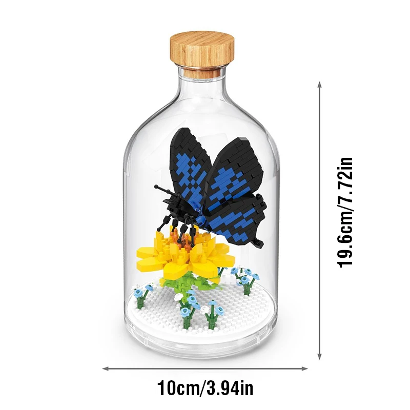 Building Blocks Assembly Animal Series Creative Children's Toys Bottled Seahorse Educational Model Toys for Kid Birthday Gifts