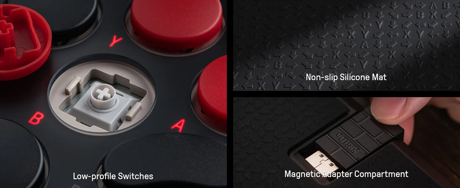 8BitDo All-Button Arcade-Controller für Switch & Windows – 3 Verbindungsmodi, flache lineare Schalter, 4 programmierbare Tasten – Detail 14