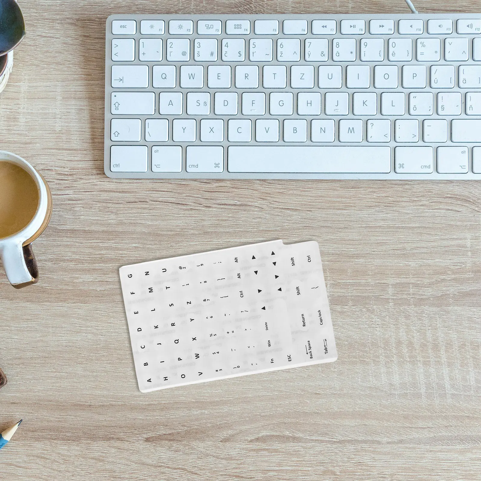 Silicone Keycaps for Long Nails Raised Nail-Friendly Typing Stickers Soft Non-Slip Keyboard Covers with Embedded Letters Laptop