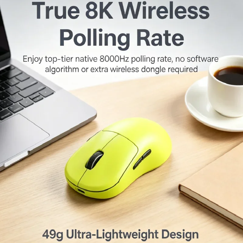 Hot Sale 49g Ultra Lightweight Rapoo VT3S MAX Mouse True 8K Wireless Polling Rate 750Hr Long Battery Life GEN-2 Edition