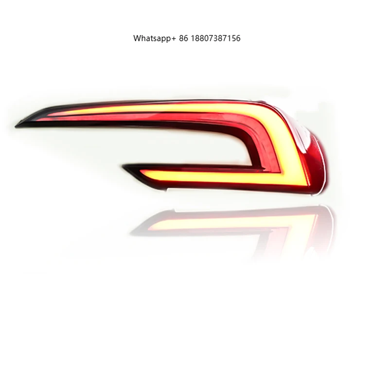 

Hot Sale White Background Red Lens LED Tail Lights forTesla Model 3 Upgrade Factory Wholesale New 8:30