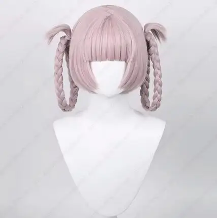 Anime Nanakusa Nazuna Cosplay Wig 37cm Pink Grey Wigs Heat Resistant Synthetic Hair