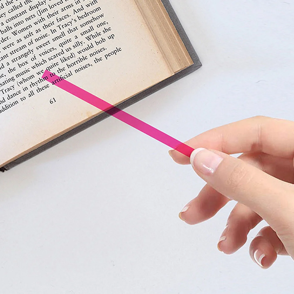 5 Sets Fluorescent Reading Strips Book Annotation Tabs Sticky Highlighter Tape Note Kids Learning Office Colorful