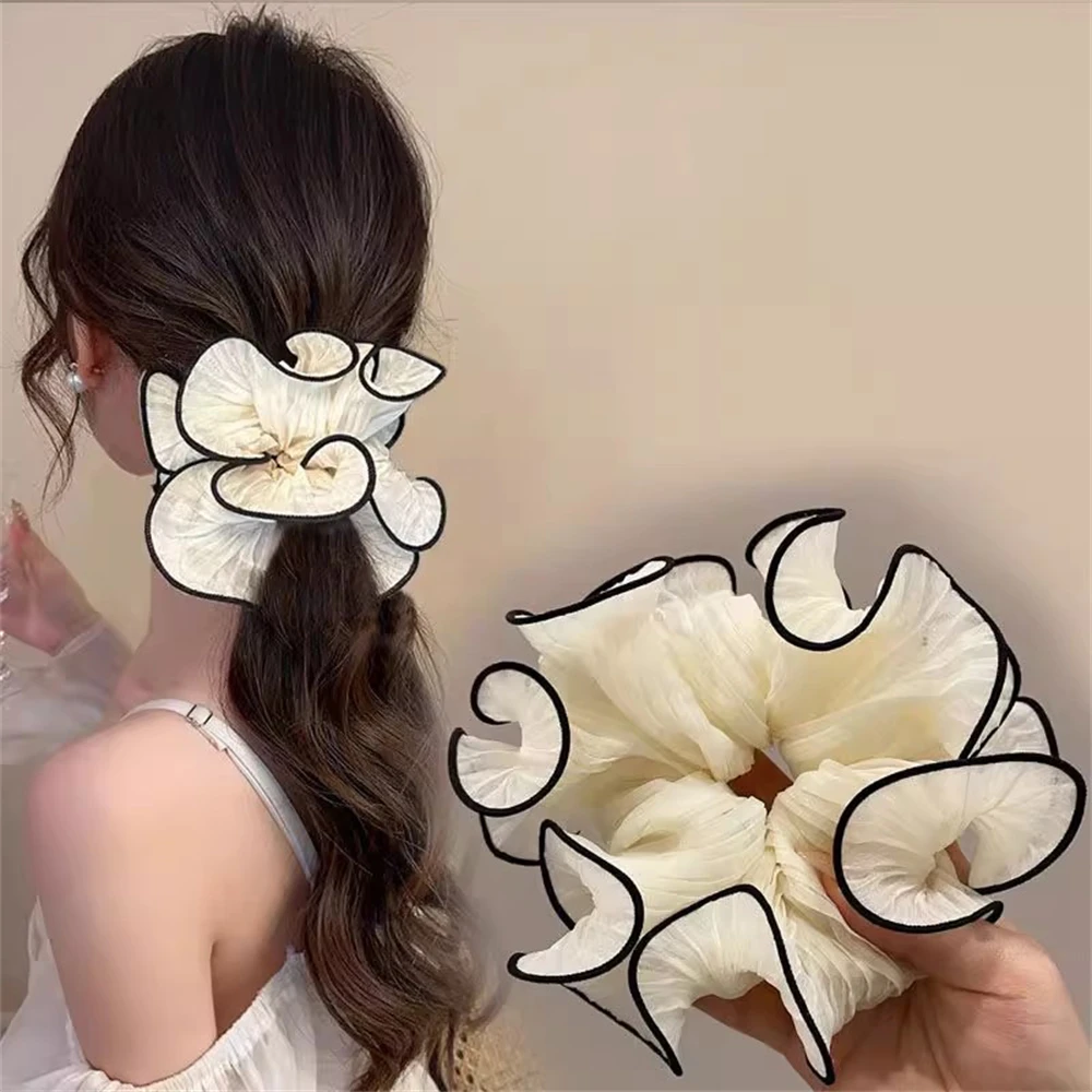 قطعة واحدة من ربطات الشعر الأنيقة من الساتان للنساء، عصابات رأس عصرية كبيرة الحجم، إكسسوارات للشعر