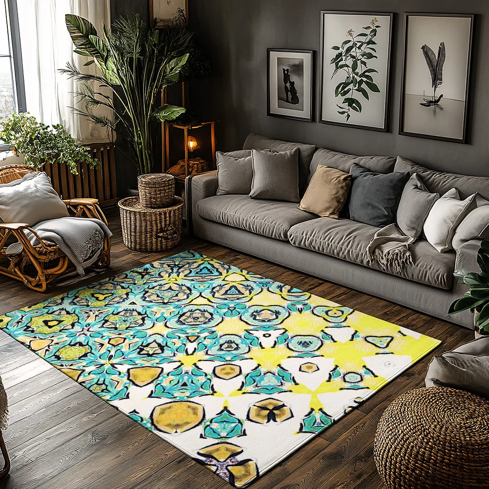 

Коврик с уникальным геометрическим узором, моющийся напольный коврик, домашний декор, входной коврик для дома и улицы, приветственный коврик, стильный ковер, идея подарка