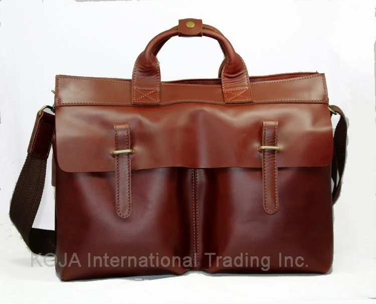 Leather Luxury Men briefcase Laptop Genuine Briefcase Business Bag male Shoulder Crossbody Tote Handbag M085