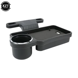 Car Headrest Drink Holder Stand Foldable Rear Seat Table Tray Organizer Car Folding Table Auto Drink Food Cup for Car Interior