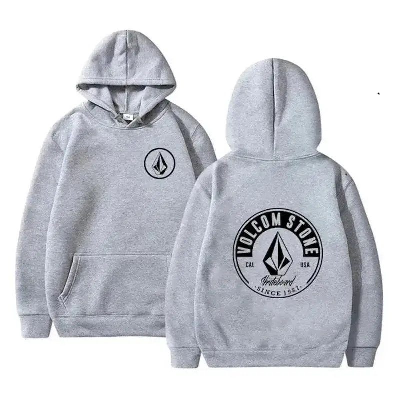 Volcom Stone Sudadera con capucha Patrón de doble cara Casual Deportes Top Ropa de calle transpirable Ropa de hombre 2025 Sudadera con capucha de moda