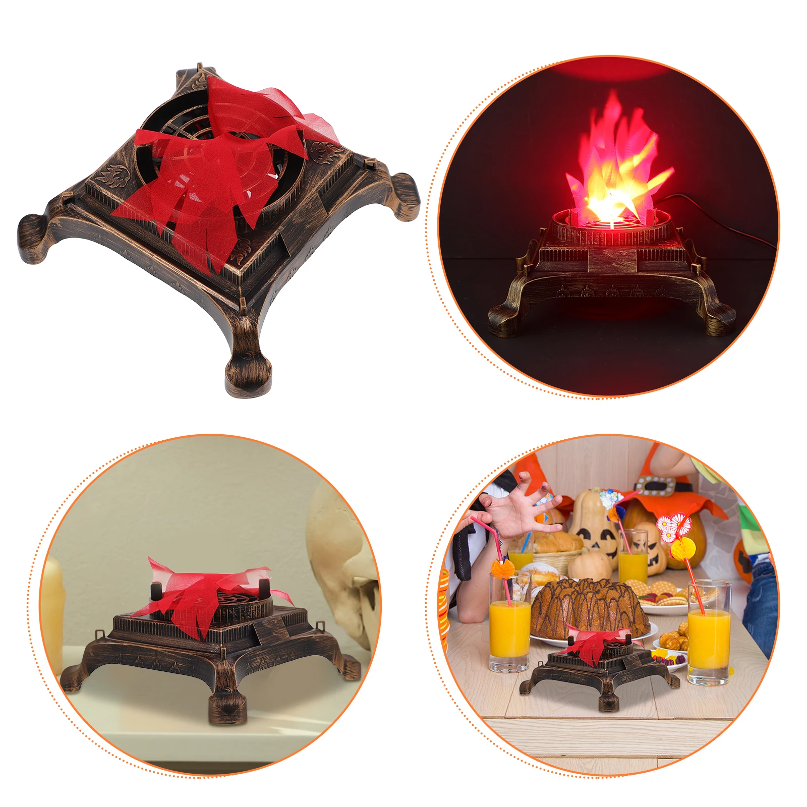 

USB Flame Light Fire Lamp Halloween Fake Miniature Campfire Model Flames Decorate Led Lamps Artificial