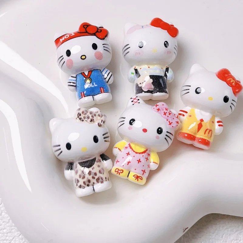 5pcs Hello Kitty Accessories Cute Cartoon Portable Keychain Decoration Desktop Accessories Women Supplies Student Gift Wholesale