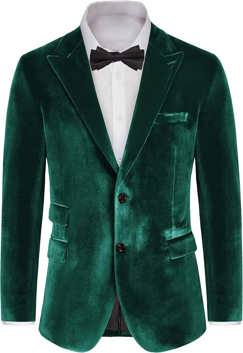 Mens Velvet Blazer Two Button Slim Fit Suit blazer for Men Prom Wedding Business Dinner Party Men Suits Outfits