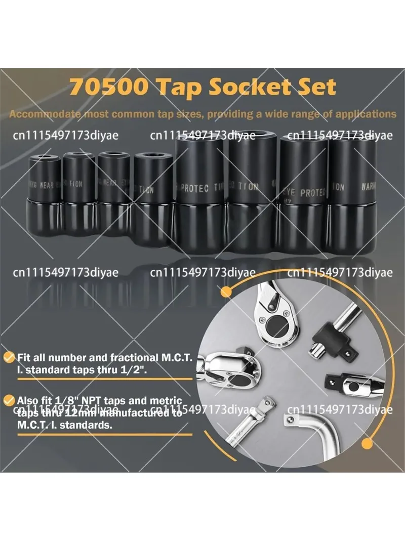 Tap Socket Set 8 Pcs for 1/4