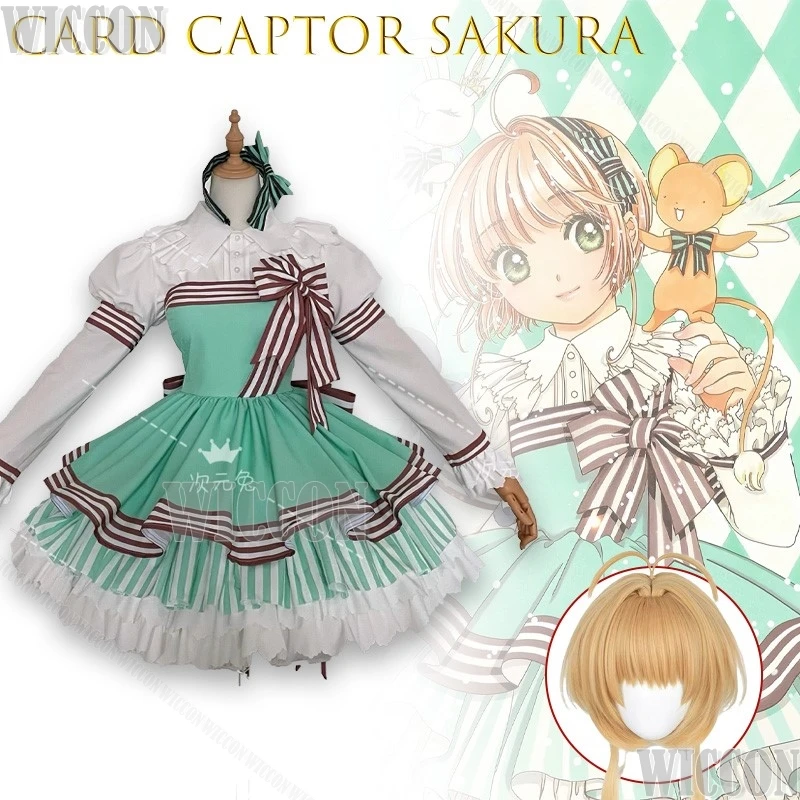 بطاقة الآسر ساكورا Ciyuan أرنب النعناع الشوكولاته تأثيري حلي أنيمي الزي عالية الجودة الأخضر لوليتا Kawaii Jirai Kei هالوين #1