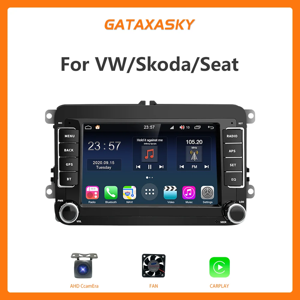 

GATAXASKY 7" Android Car Radio GPS For VW / Volkswagen Skoda Octavia golf 5 6 touran passat B6 polo Jetta 2Din Radio Player