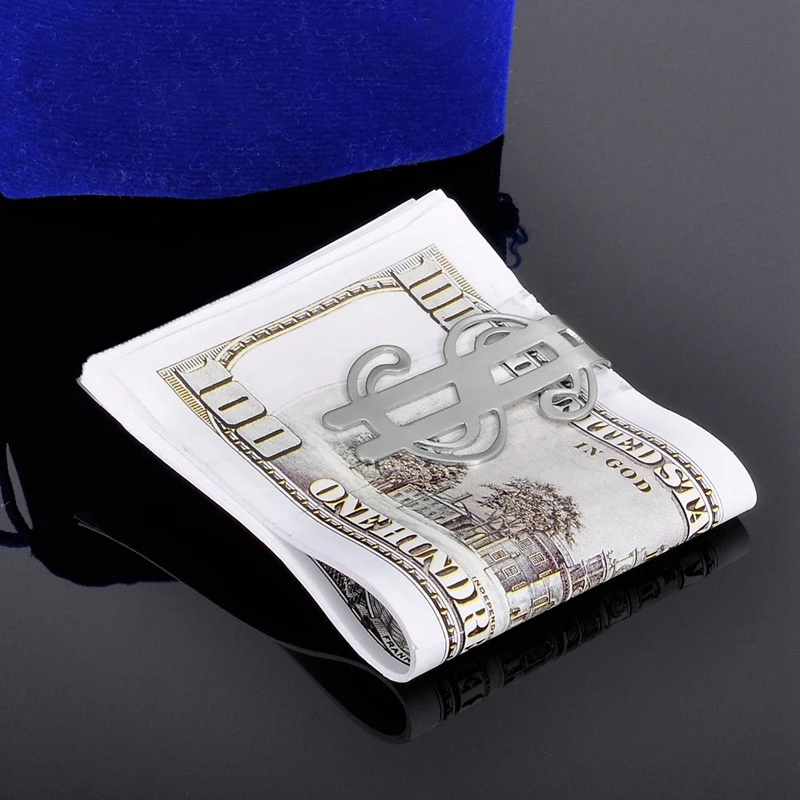 Slim Money Clip Stainless Steel Cash Bills Credit Clip New Dollar Design Fashion Coin Banknote Cash Clamp Holder