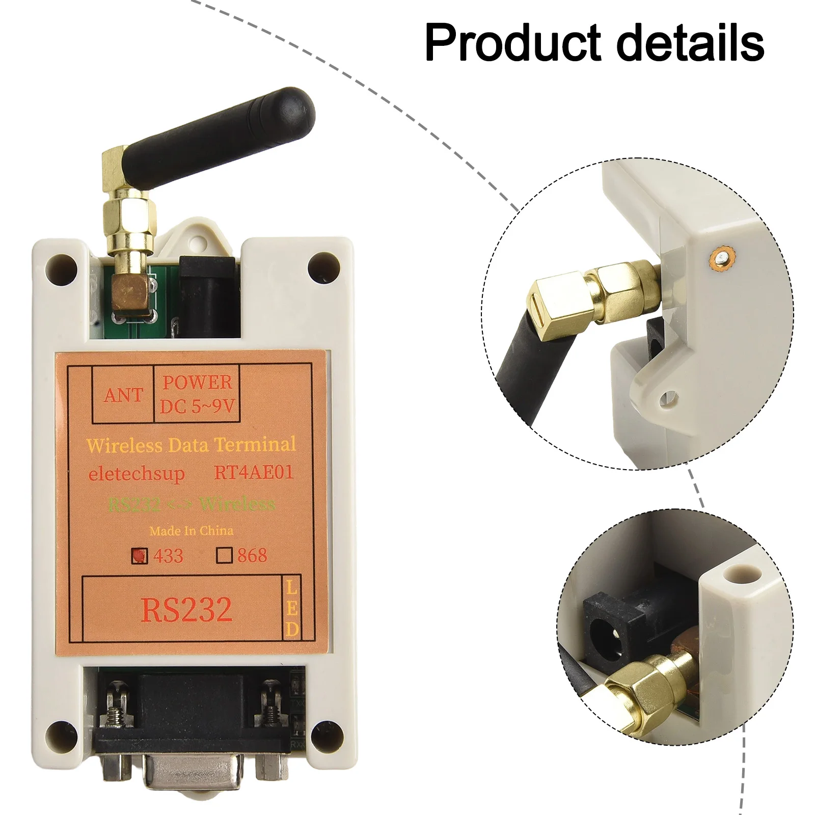 

Reliable Wireless Transceiver for Extended Distance Serial Data Transmission RS232 433M & RS232 868M Compatibility