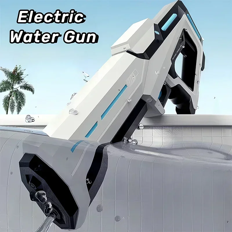 Elektrische Wasserpistolen für Erwachsene, leistungsstarkes Spritzen, automatische Wassersaug-Wasserblasen, Sommer-Outdoor-Strandspielzeug für Kinder, Geschenk