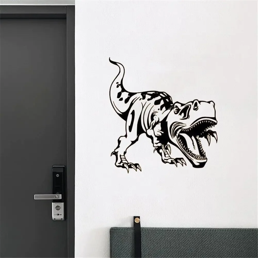 Vinilo Decorativo de Pared con Diseño de Dinosaurio T-Rex de Jurassic Park, Decoración para el Hogar, Habitación Infantil, Dormitorio de Niños, Calcomanías para Cuarto de Bebé, Murales Artísticos, Papel Tapiz
