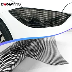 Car Headlight Sticker Perforated Vinyl Wrap Waterproof Anti-scratch Sticker with Adhesive Diy Protective Film Auto Accessories