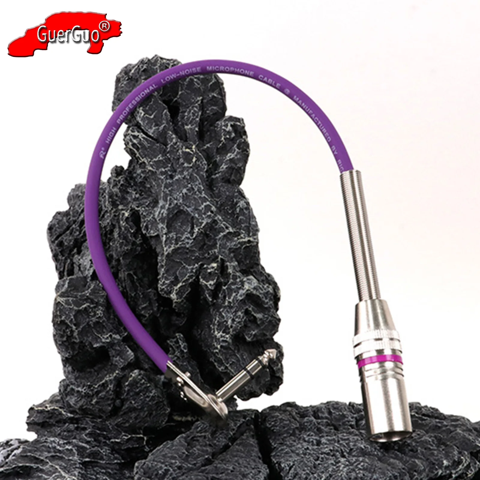 

Right Angle 6.35mm 1/4 Inch TRS Stereo Jack to 3Pin XLR Male Plug Audio Cable,Copper Shield Balanced Cord for Amp Mixer Guitar