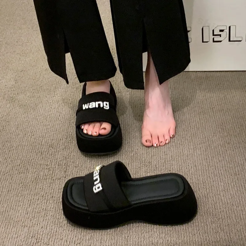 Women's Slippers 2025 New Fashion Comfortable Platform Sandals Concise Outdoor Women‘s Closed Toe Beach Muje Summer Shoes - Image 4