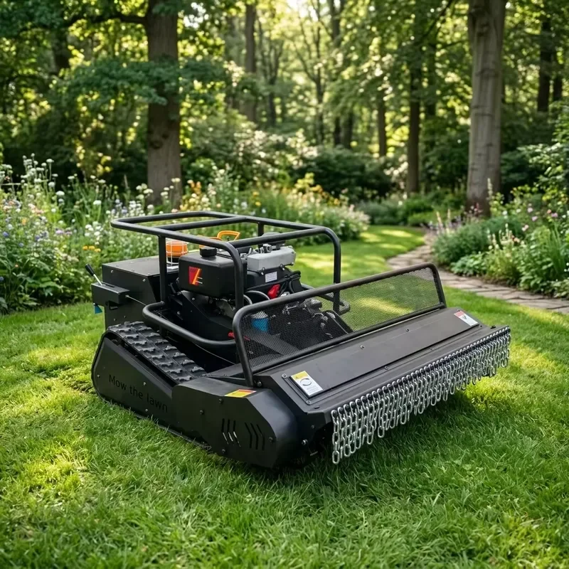 Multifunctional CE EPA Remote Control Mower Rubber Track Construction Farm Robotic Lawn Mower Orchard Nursery Lawn